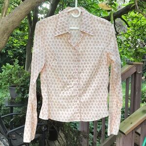 Vintage Peaches & Cream Fitted Shirt